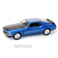 43002-HW Ford Mustang Boss 1969г. синий металлик