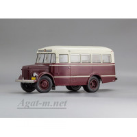 165106-ДИП Автобус ГЗА-651 - 1952 г., бордовый/белый