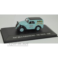 047AF-АТЛ FIAT 500 A FURGONCINO "TRE TESTE" 1948 Light Blue/Black