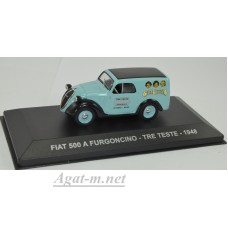 047AF-АТЛ FIAT 500 A FURGONCINO "TRE TESTE" 1948 Light Blue/Black