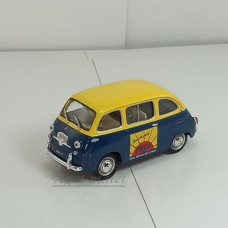 078AF-АТЛ FIAT 600 MULTIPLA "PREP" 1956 Yellow/Blue