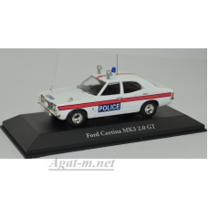 4650122-АТЛ FORD Cortina Mk3 2.0 GT "Essex Police" 1970 White