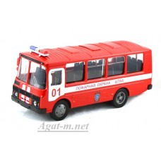 Масштабная модель ПАЗ-32053 автобус пожарная охрана