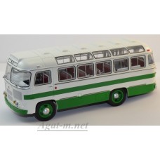 Модель автобуса ПАЗ-672 бело-зеленая