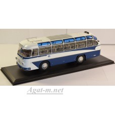 ЛАЗ-697Е автобус Турист, бело-синий, эмблема Интурист