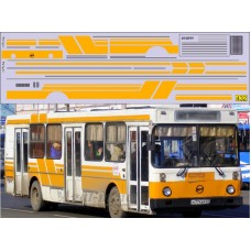 432U-ДД Набор декалей Полосы для Ликинский автобус 5256 (оранжевый)