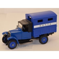 Масштабная модель АМО-Ф15 фургон почтовый, синий