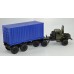 УРАЛ-44202 тягач контейнеровоз, хаки/синий
