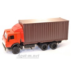 2093-4-ЭЛ Камский 53212 контейнеровоз со спойлером, красный/коричневый
