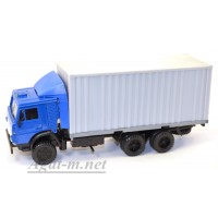 2093-ЭЛ Камский 53212 контейнеровоз со спойлером, синий/серый