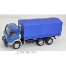 Камский-53205 грузовик бортовой с тентом, синий
