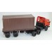 Камский-54112 тягач контейнеровоз со спойлером , красный/коричневый