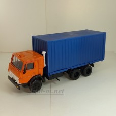 Камский 53212 контейнеровоз, оранжевый/синий
