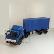 Камский-54112 тягач контейнеровоз со спойлером, синий
