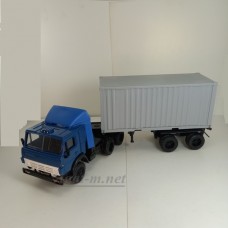 2112-4-ЭЛ Камский-54112 тягач контейнеровоз со спойлером, синий/серый