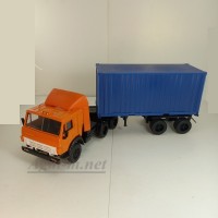 2112-7-ЭЛ Камский-54112 тягач контейнеровоз со спойлером, оранжевый/синий
