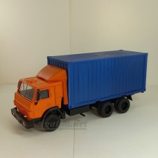 Камский 53212 контейнеровоз с евробампером и спойлером, оранжевый/синий