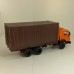 Камский 53212 контейнеровоз с евробампером и спойлером, оранжевый/коричневый