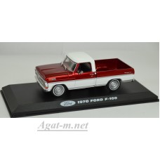 86318-GRL FORD F-100 пикап 1970 Candy Apple Red and White