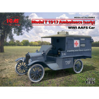 35665-ICM Сборная модель. МодельT 1917 г. санитарная (раннего выпуска), Автомобиль американской санитарной службы IМВ