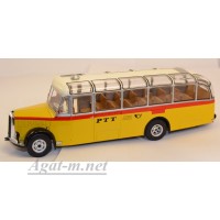 003BUS-IX Автобус SAURER L4C "PTT" (Почта Швейцарии) 1959 Yellow/White