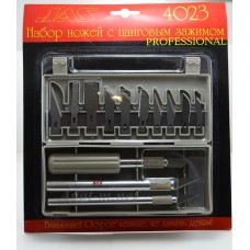 4023-ДЖЗ Набор ножей с цанговым зажимом, 22 предмета