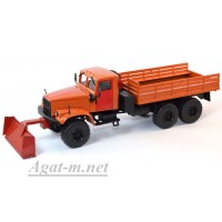 31023-КРЗ КрАЗ-255 грузовик снегоуборочный, оранжевый