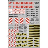 0020DKM-МПФ Набор декалей Автокраны Ивановец (вариант 3) (100х140)