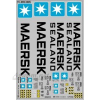 0025DKM-МПФ Набор декалей Контейнеры Maersk (100х140)