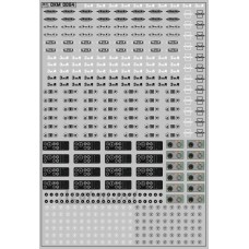 0064DKM-МПФ Набор декалей Эмблемы, приборные панели для ЗиЛ, знаки качества (100х140)