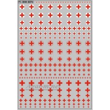 Набор декалей Логотипы скорой помощи (кресты) (100х140)