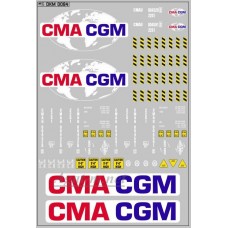 Набор декалей Контейнеры CMA GGM (вариант 2) (100х140)