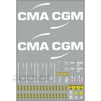 0085DKM-МПФ Набор декалей Контейнеры CMA GGM (вариант 3) (100х140)