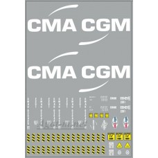 0085DKM-МПФ Набор декалей Контейнеры CMA GGM (вариант 3) (100х140)