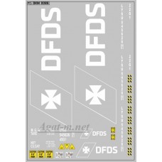 0086DKM-МПФ Набор декалей Контейнеры DFDS (100х140)