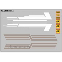 0371DKM-МПФ Набор декалей КАВЗ (полосы, надписи), вариант 16 (100х140)