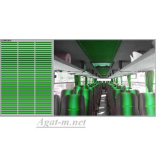 0673DKM-МПФ Набор декалей Декор для сидений Икарус (зелены)(100х140)