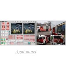 Набор декалей Пожарный автомобиль Rosenbauer вариант 4 (100х70)
