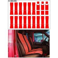 0784DKM-МПФ Набор декалей Декор для сидений Газель некст (красный) (95х65)