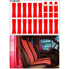 0784DKM-МПФ Набор декалей Декор для сидений Газель некст (красный) (95х65)