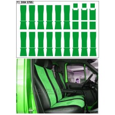 0785DKM-МПФ Набор декалей Декор для сидений Газель некст (зеленый) (95х65)