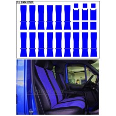 Набор декалей Декор для сидений Газель некст (синий) (95х65)