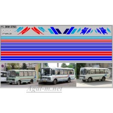 0792DKM-МПФ Набор декалей Декор и полосы Павловский Автобус вариант 2 (50х140)