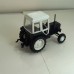 Трактор МТЗ-82 пластик, черный белой кабиной
