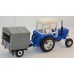 Трактор МТЗ-82 пластик, синий/белый с прицепом сельхозник с тентом