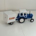 Трактор МТЗ-82 пластик, синий/белый с прицепом будка "Хлеб"