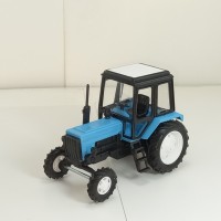 160049-МЛП Трактор МТЗ-82 пластик двух цветный, голубой-черный