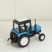Трактор МТЗ-82 пластик двух цветный, голубой-черный