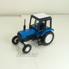 160050-МЛП Трактор МТЗ-82 пластик двух цветный, сине-черный