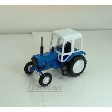 Трактор МТЗ-82 металл с пластмассовой кабиной, синий